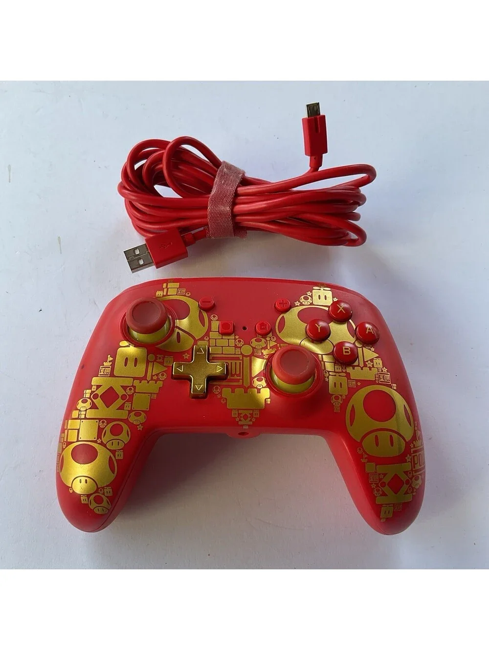 PowerA Enhanced Wired Controller Nintendo Switch Red Gold
